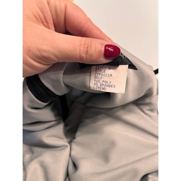 Tadashi Shoji Leopard Print Ruched Front Square Neckline Sheath Dress Size 8 - Picture 6 of 10